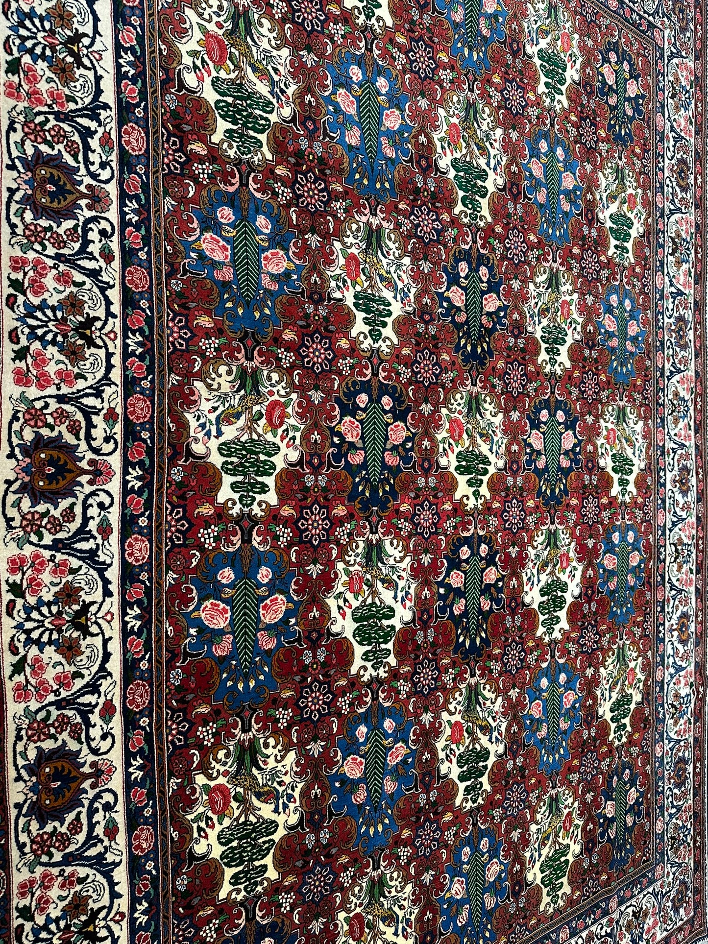 Handgeknüpfter Bachtiar felder  Garten Teppich 365x256 cm Neu