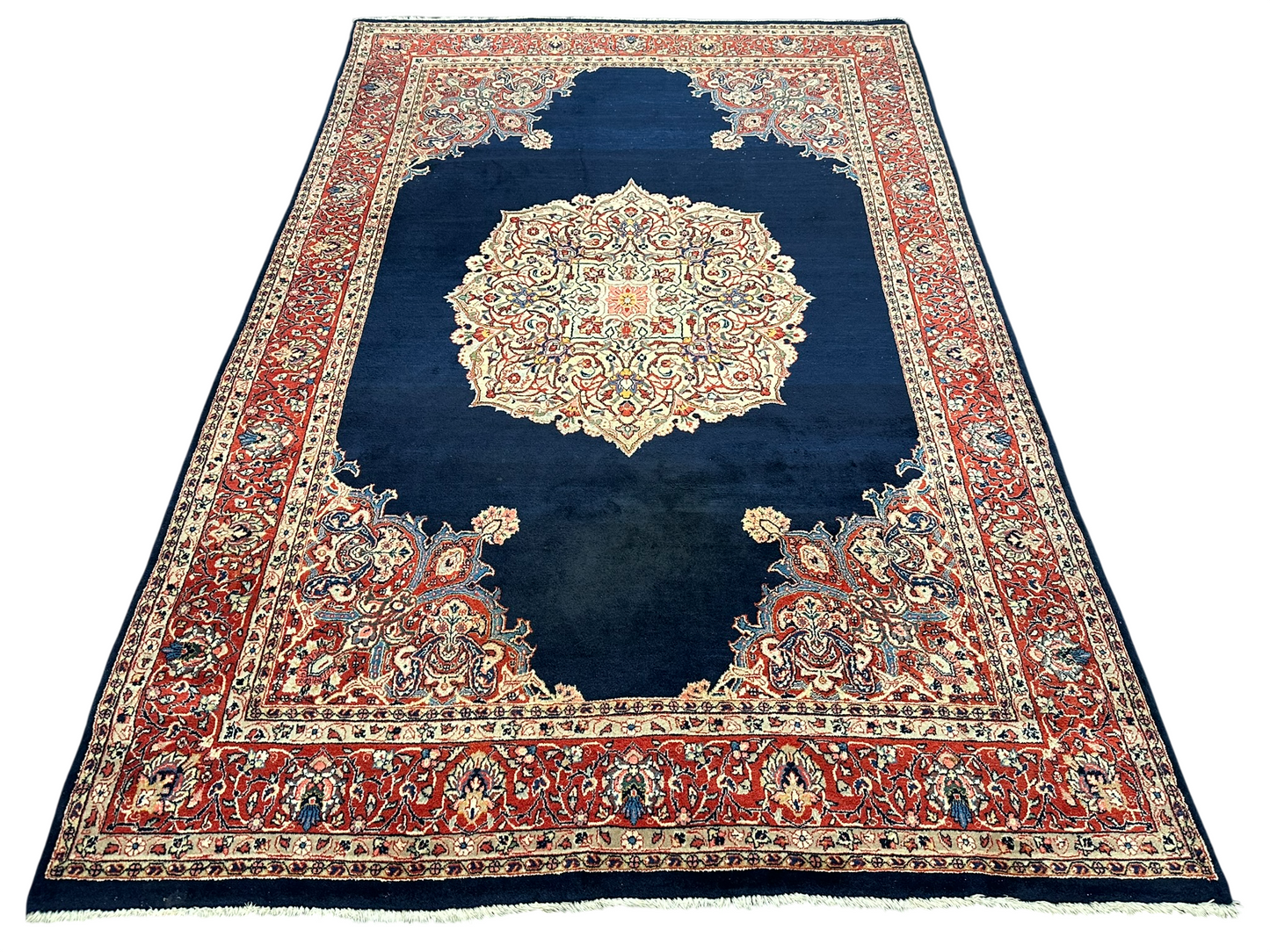 Orientteppich handgeknüpft Sarough Medaillon 320x205 cm