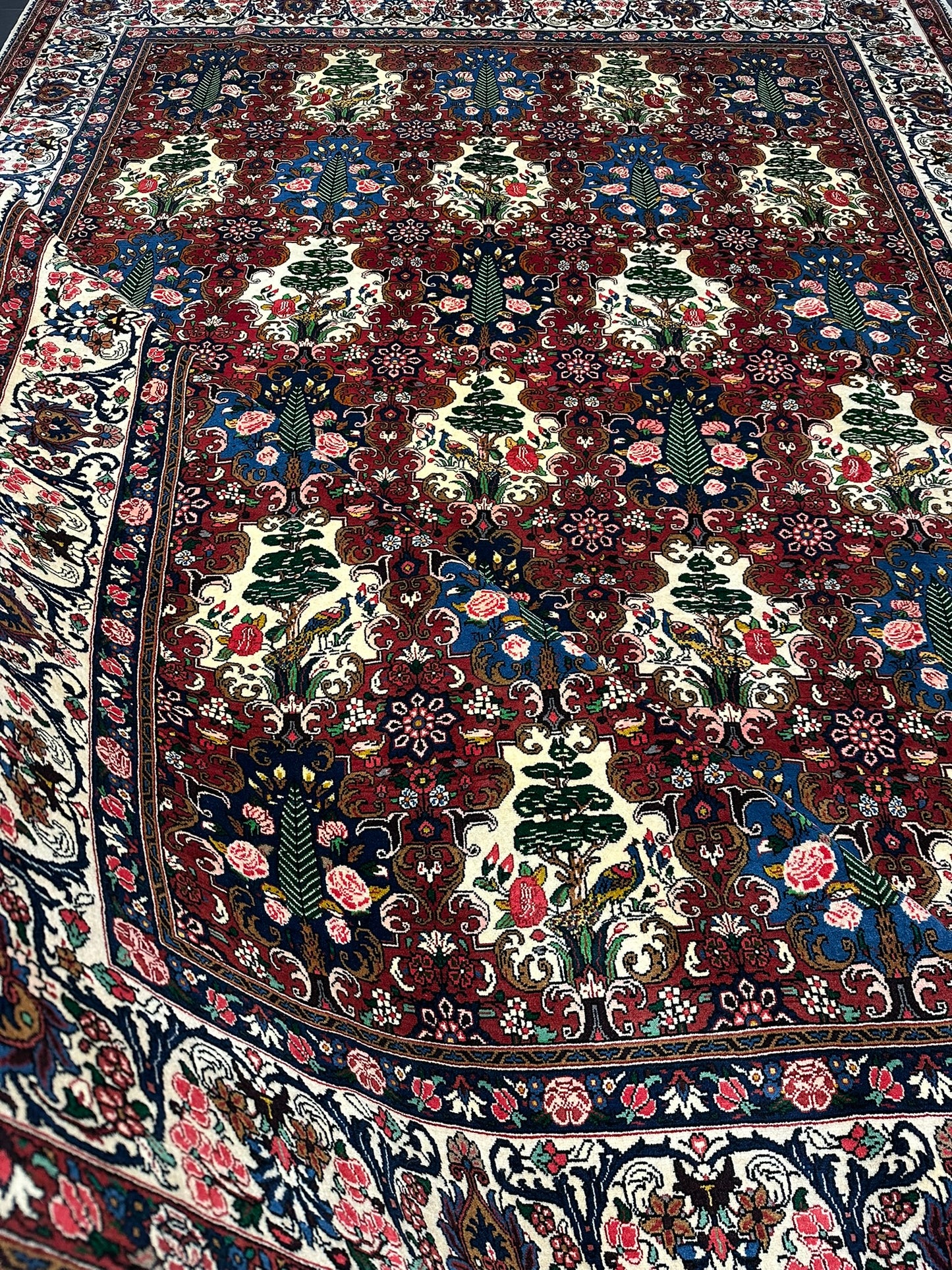 Handgeknüpfter Bachtiar felder  Garten Teppich 365x256 cm Neu