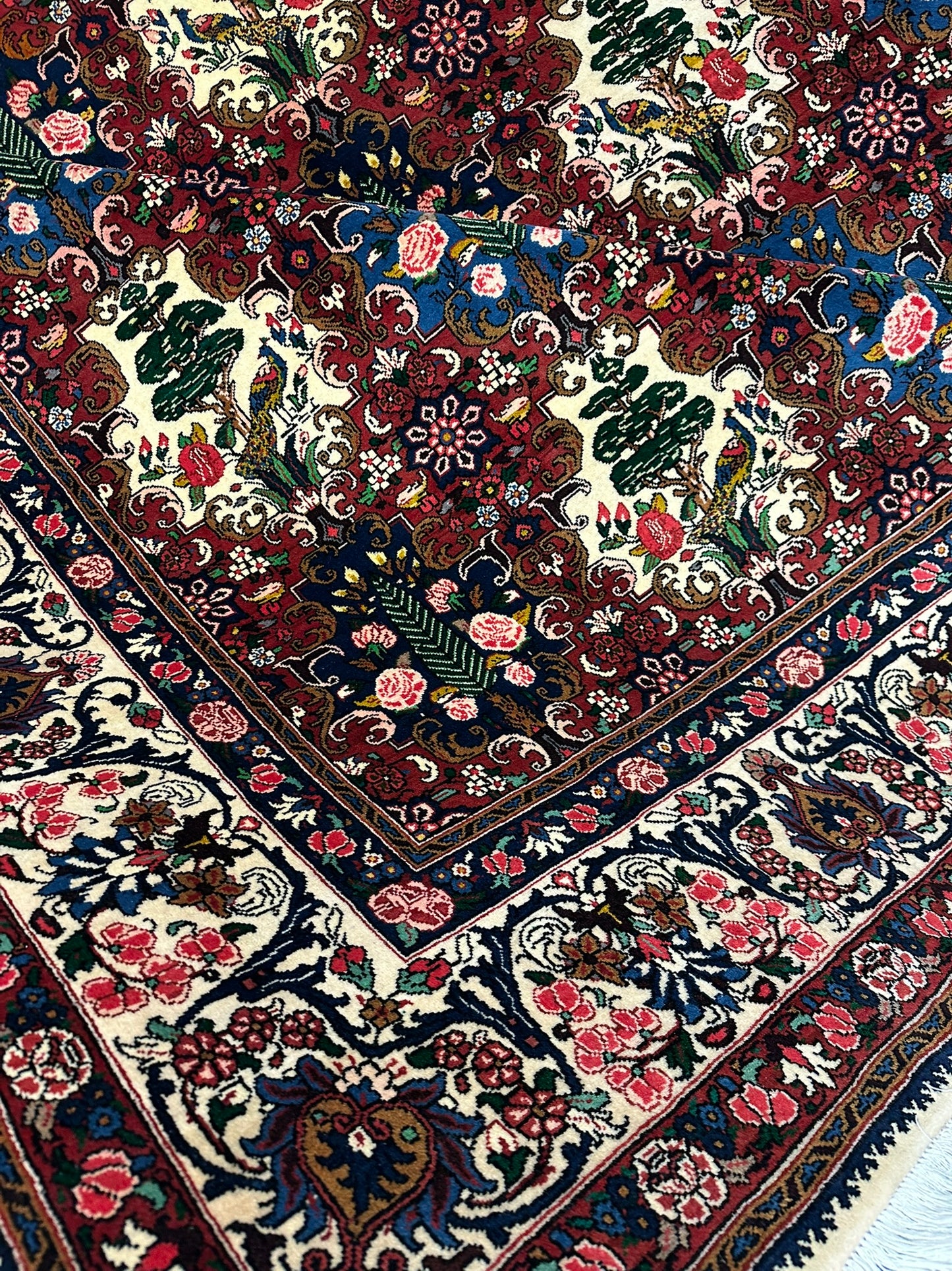 Handgeknüpfter Bachtiar felder  Garten Teppich 365x256 cm Neu