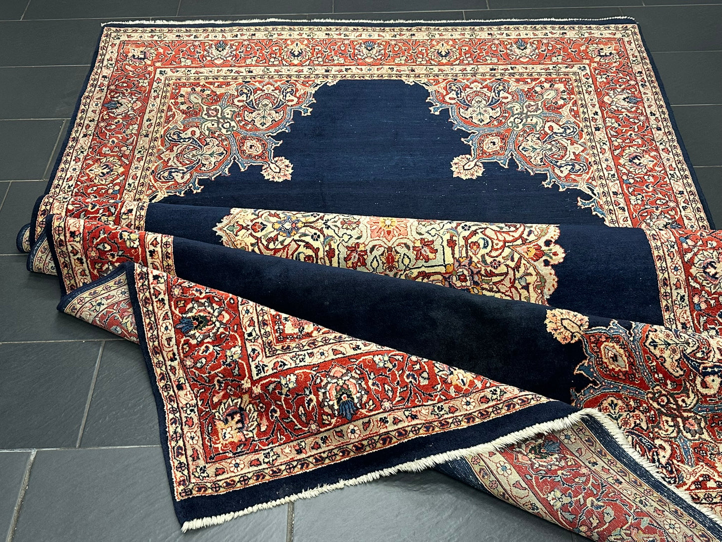 Orientteppich handgeknüpft Sarough Medaillon 320x205 cm