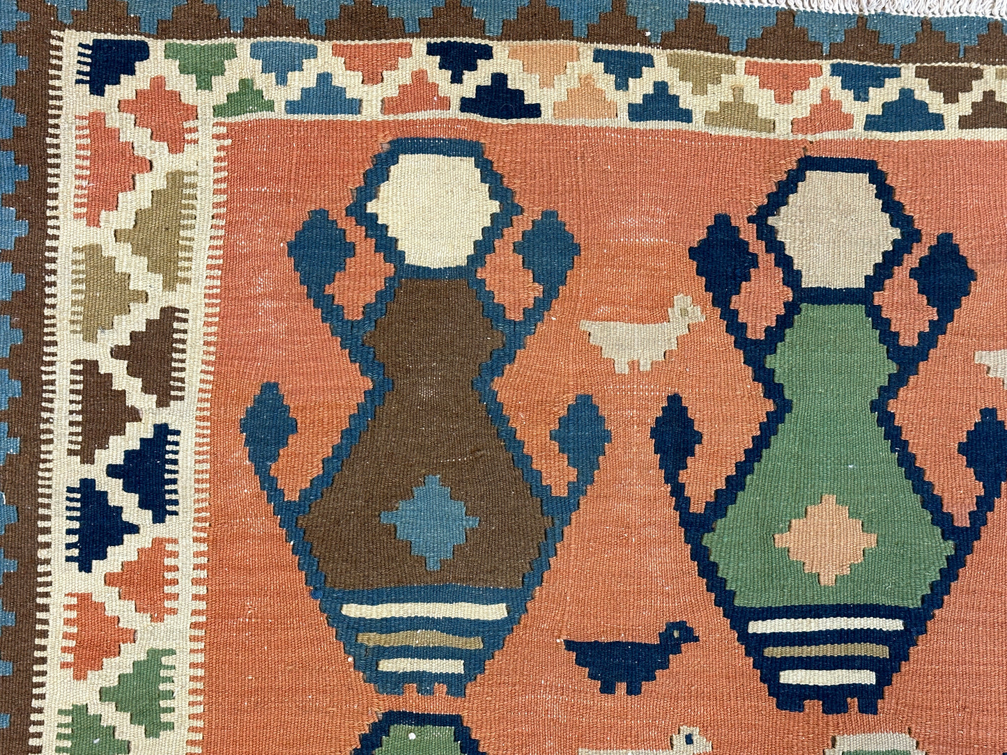 Handgeknüpfter Perser Orientteppich "Kelim" 146x105 cm