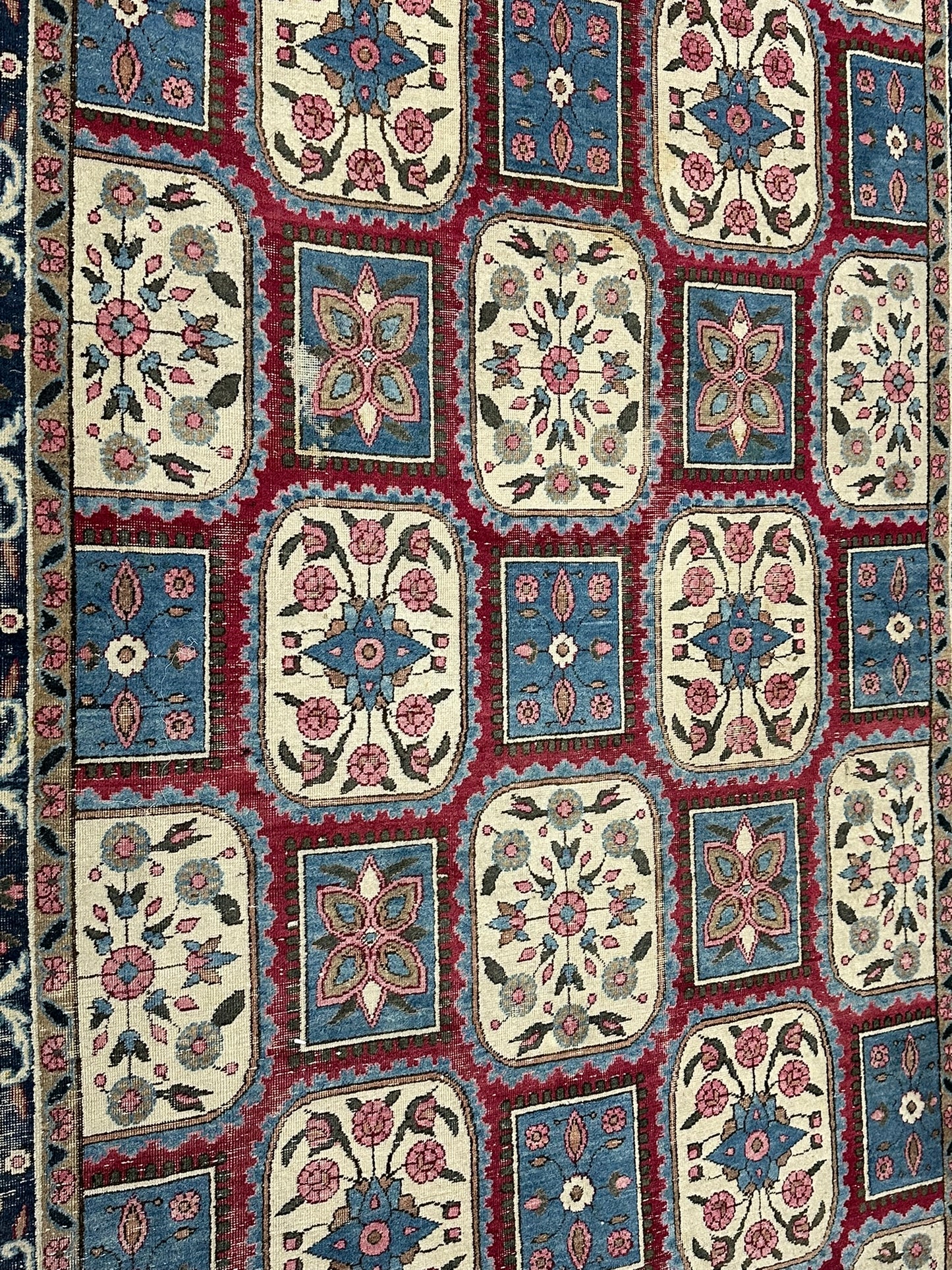 Orientteppich handgeknüpft Kirman Kheshti Felderdesign 295x195 cm