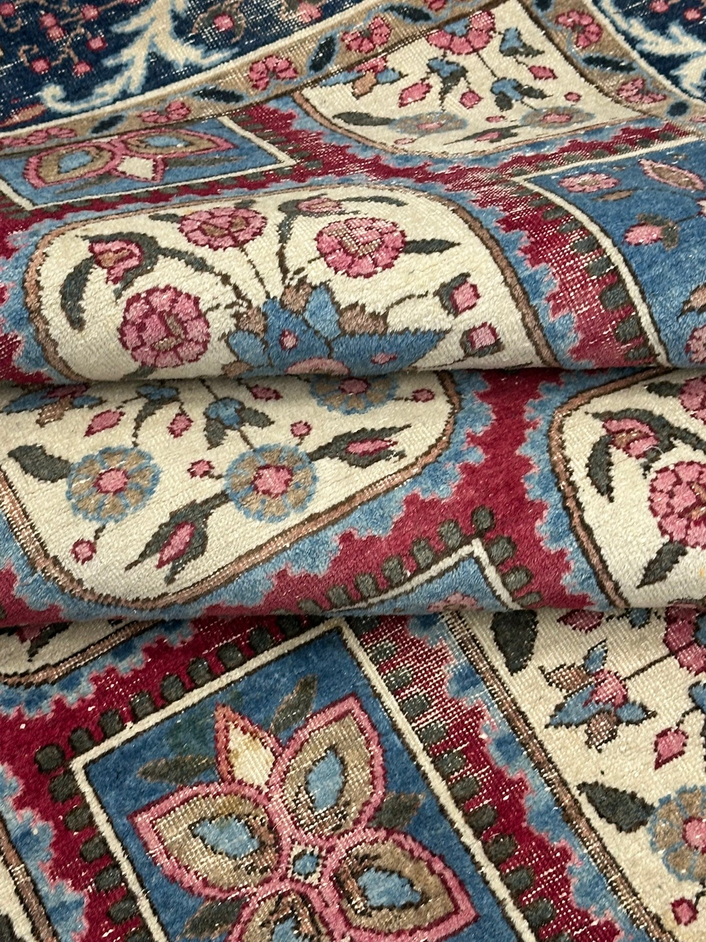 Orientteppich handgeknüpft Kirman Kheshti Felderdesign 295x195 cm