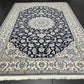 Handgeknüpfter Nain Korkwolle Seide Teppich 300x205 cm Neu