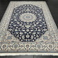 Handgeknüpfter Nain Korkwolle Seide Teppich 300x205 cm Neu