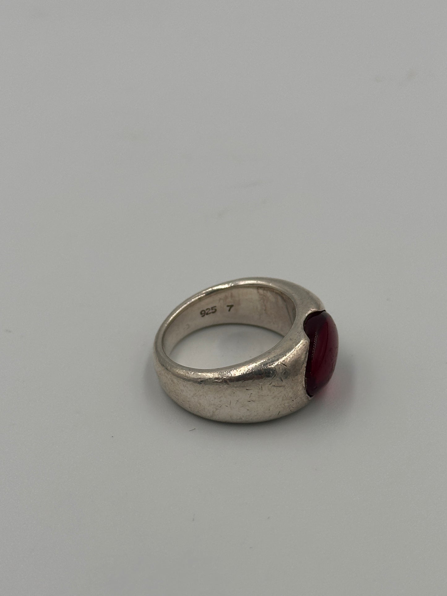 ESPRIT Silber 925 Ring mit rotem Edelstein