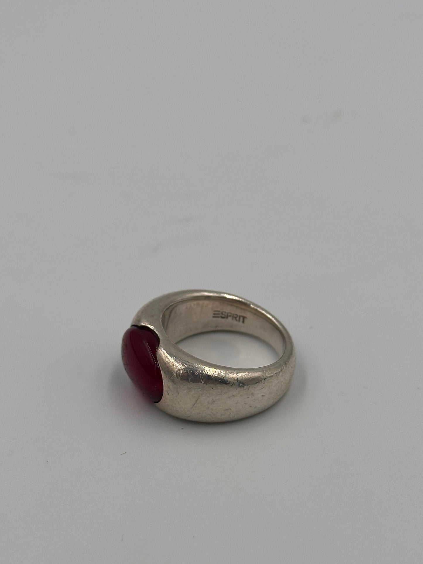 ESPRIT Silber 925 Ring mit rotem Edelstein