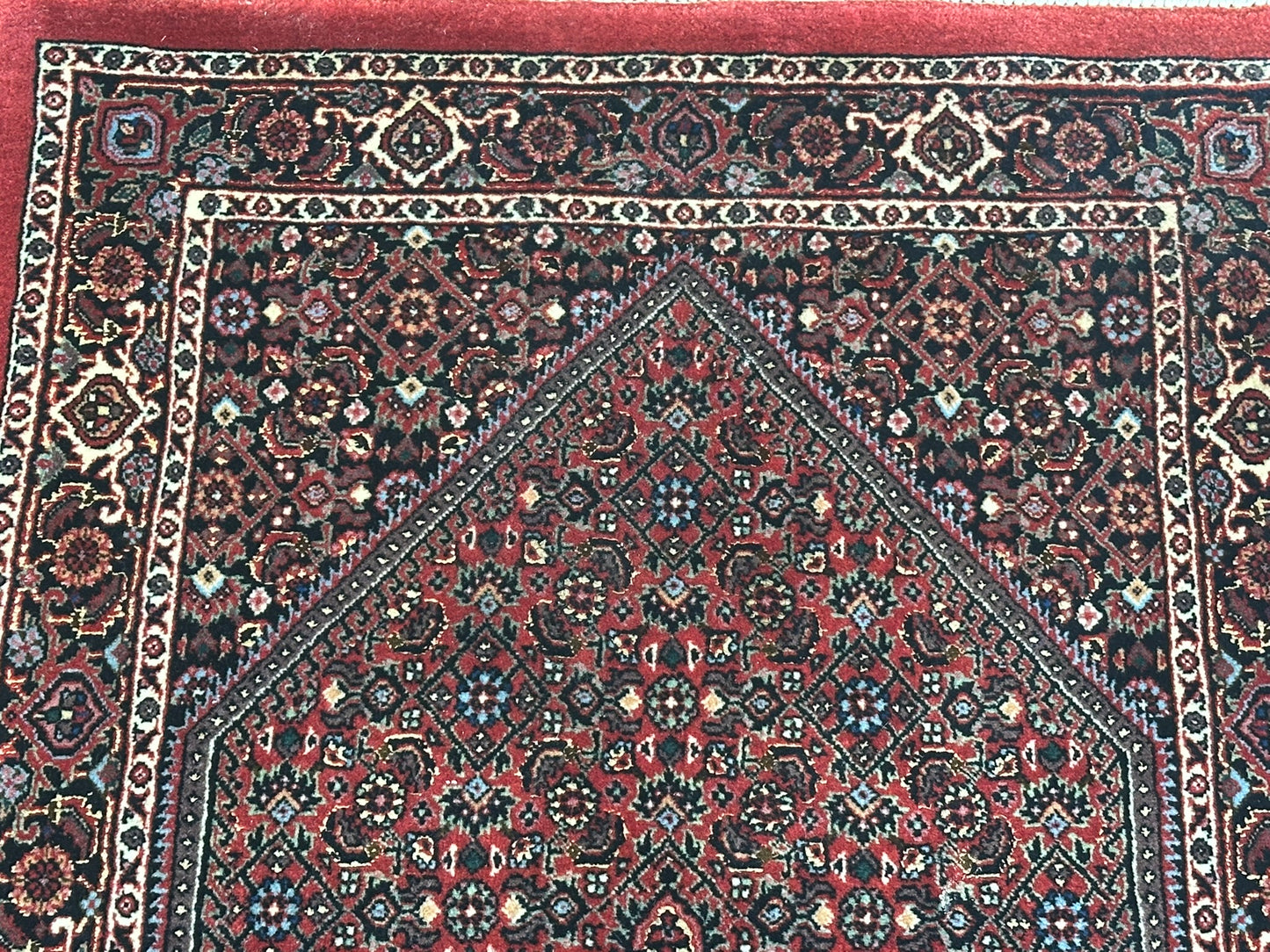 Orientteppich handgeknüpft Bidjar Korkwolle 142x70 cm
