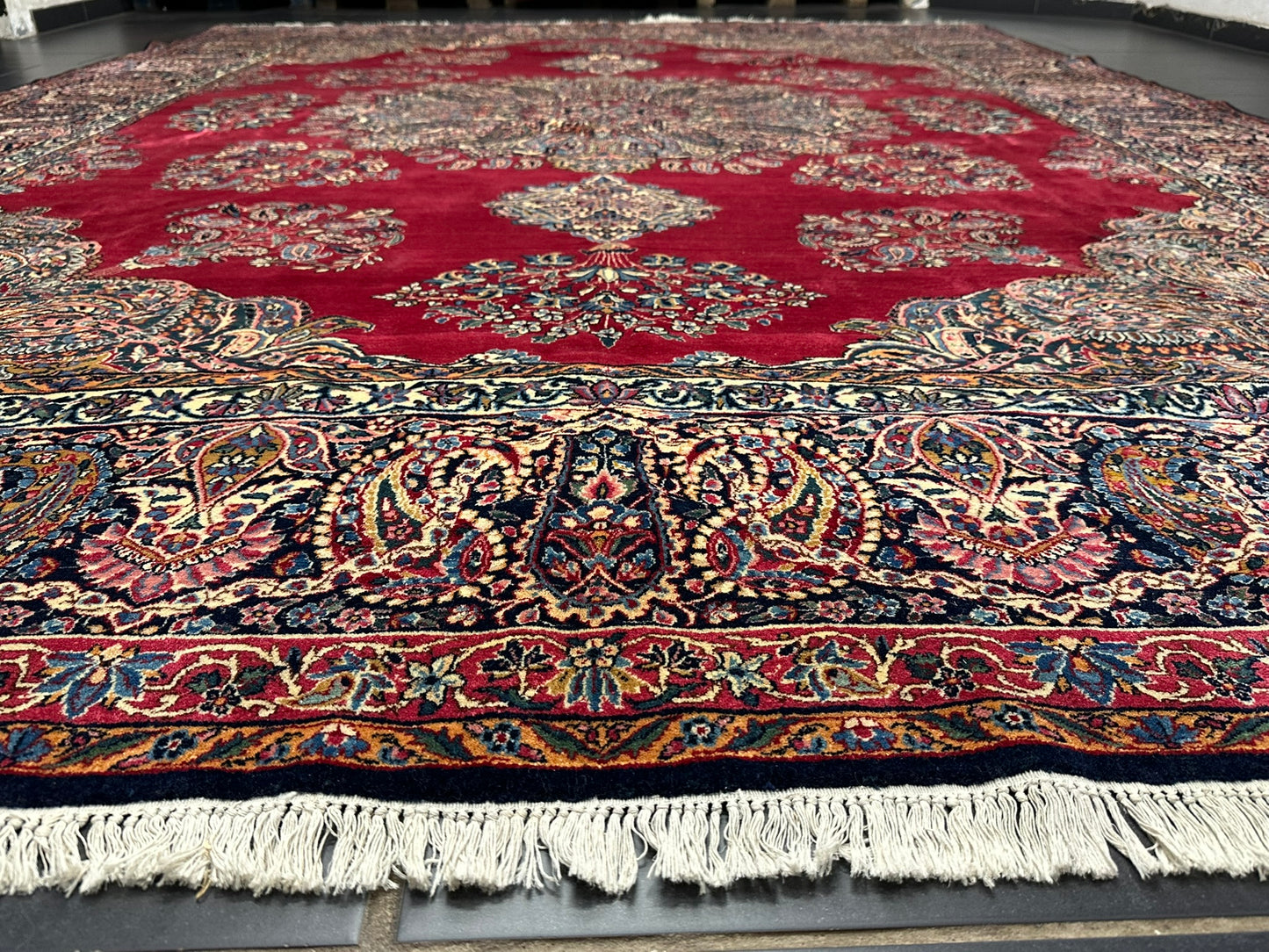 Handgeknüpfter Kirman lawer Orient Palast Teppich 405x295 cm