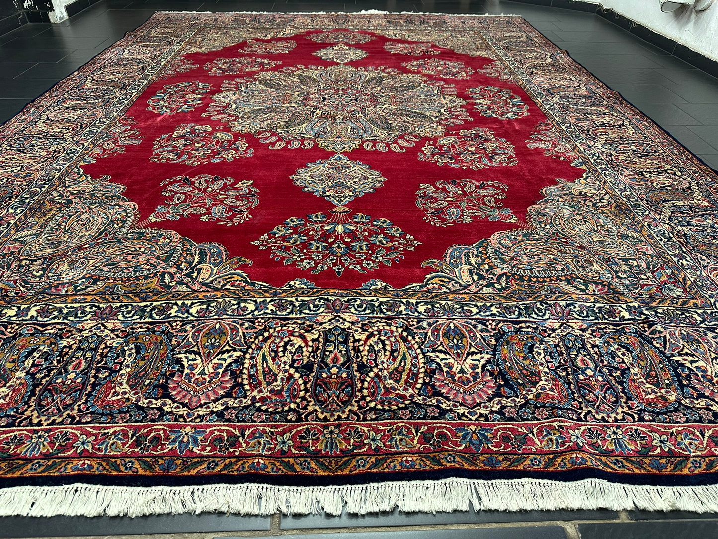 Handgeknüpfter Kirman lawer Orient Palast Teppich 405x295 cm
