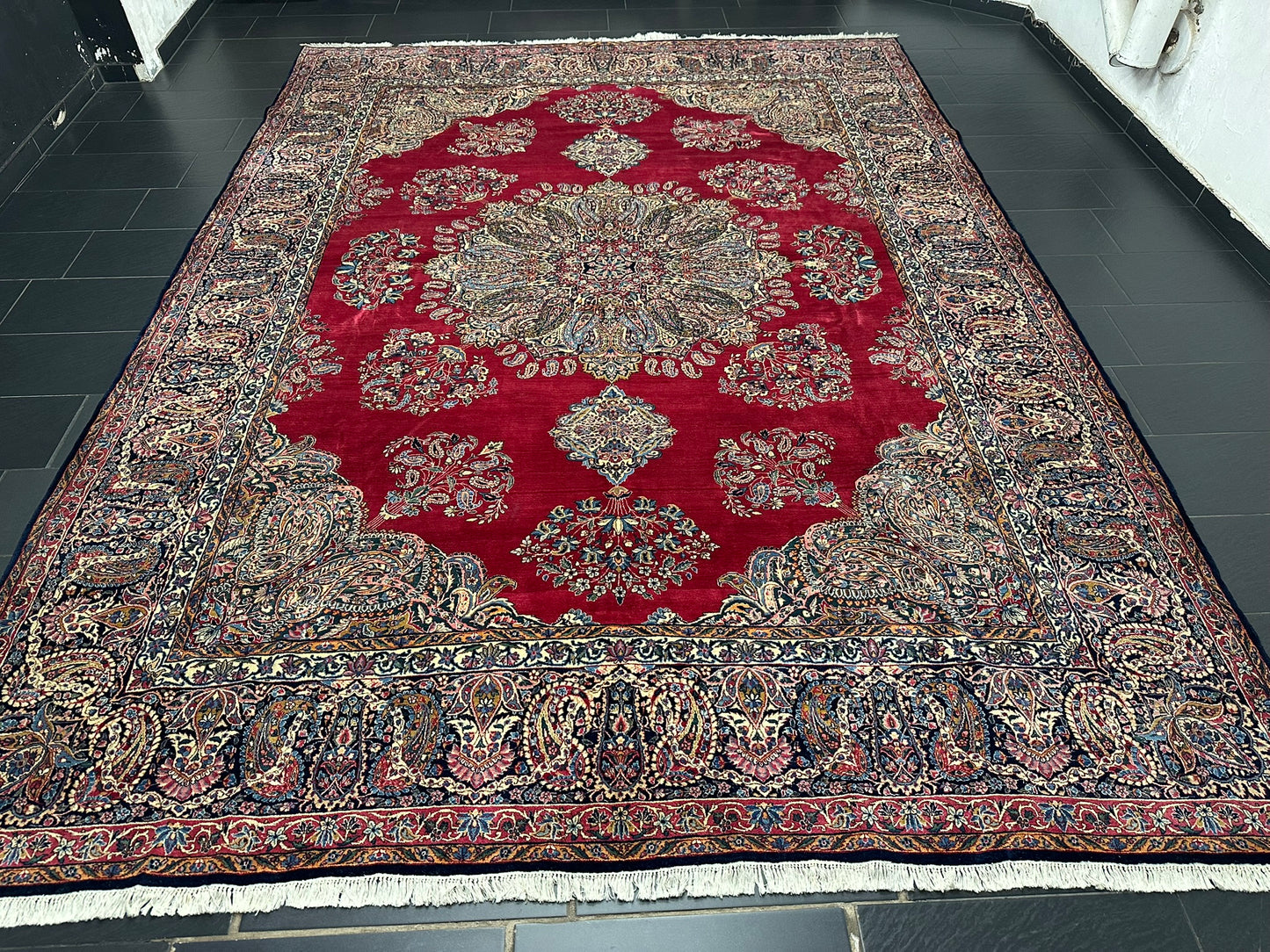 Handgeknüpfter Kirman lawer Orient Palast Teppich 405x295 cm