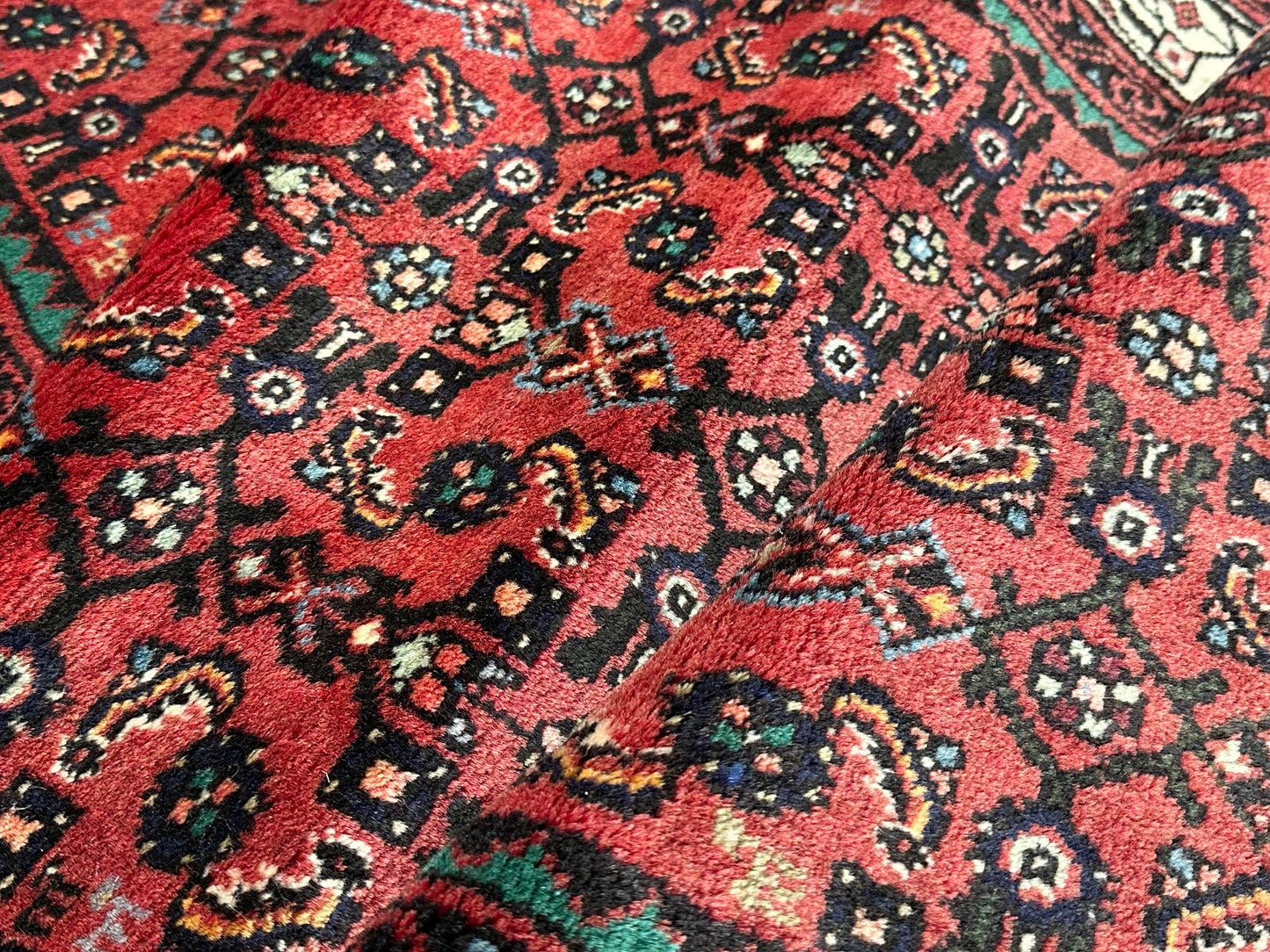 Handgeknüpfter Perser Orientteppich: Hamadan Läufer 403x88cm