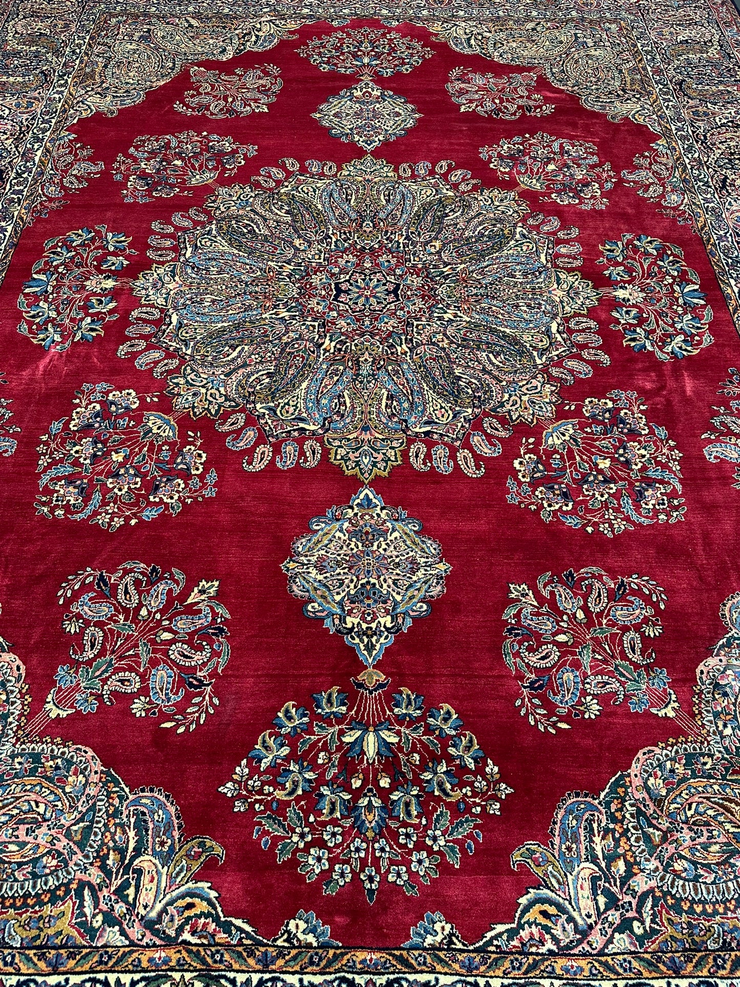 Handgeknüpfter Kirman lawer Orient Palast Teppich 405x295 cm