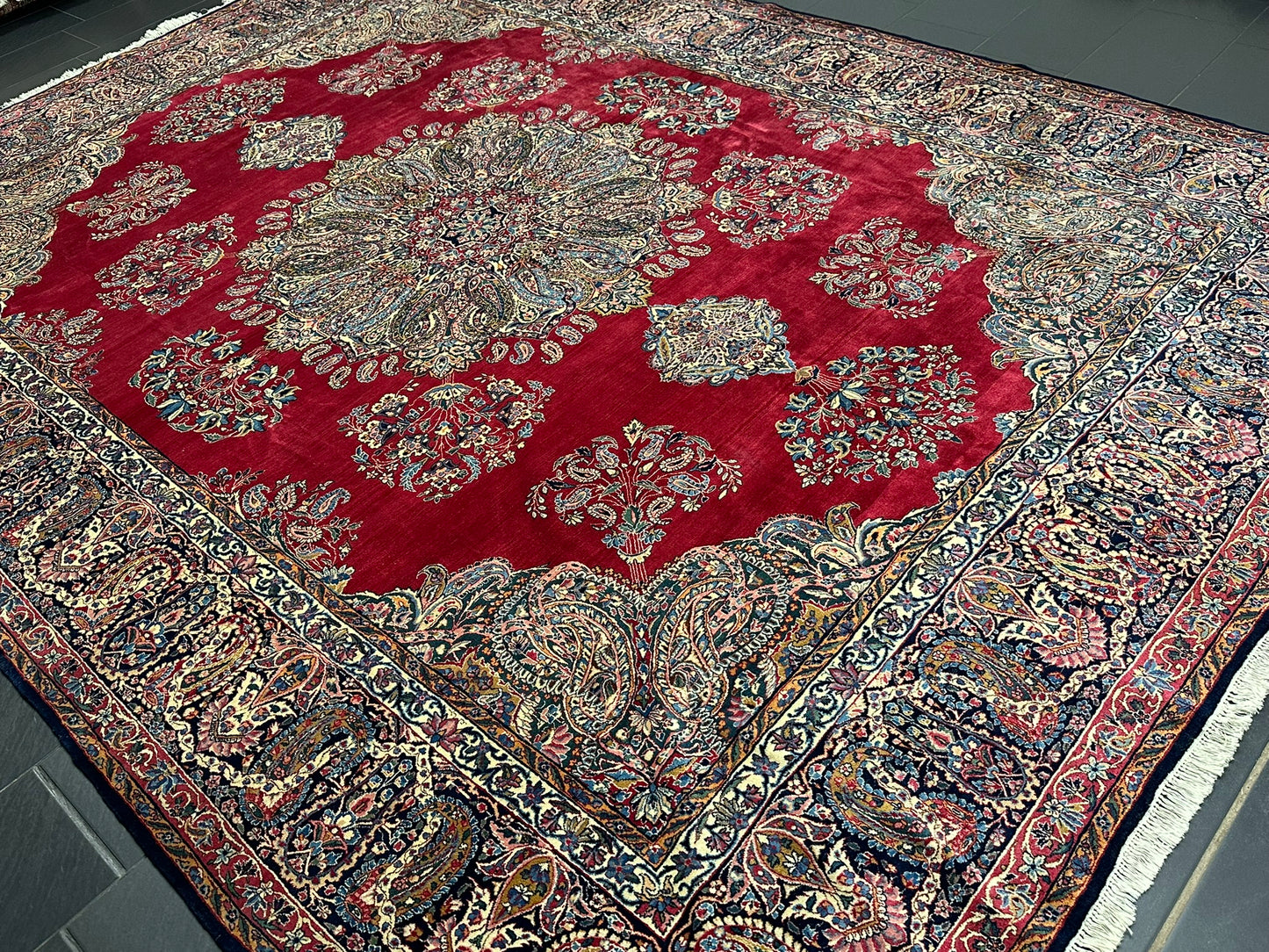 Handgeknüpfter Kirman lawer Orient Palast Teppich 405x295 cm