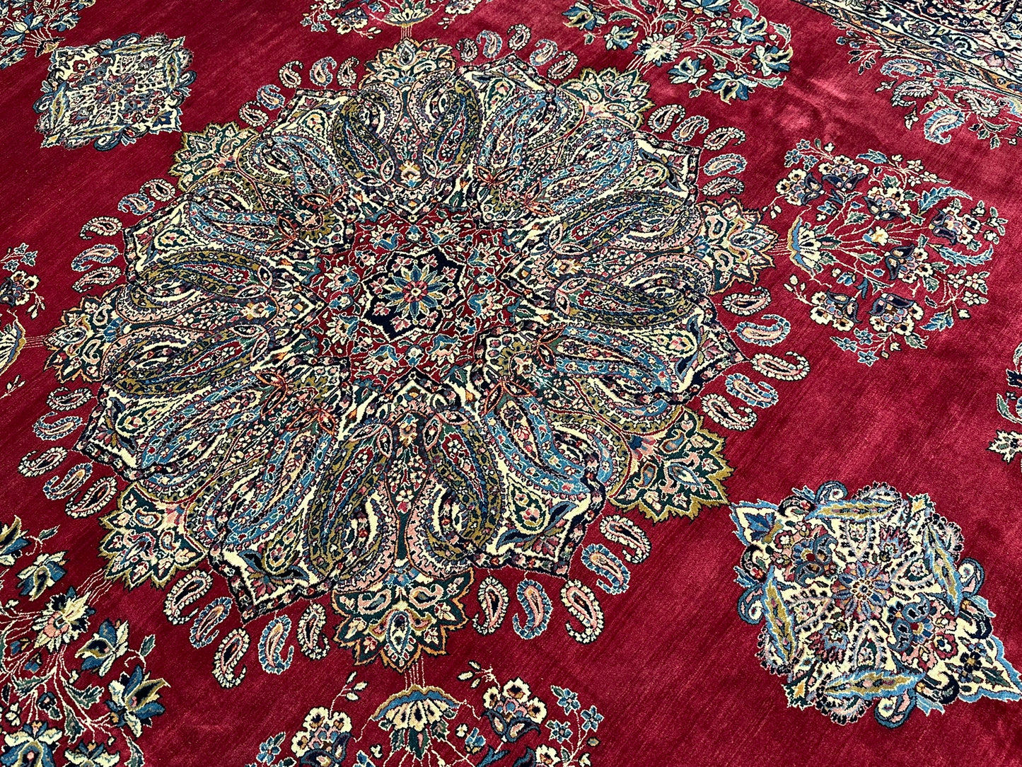 Handgeknüpfter Kirman lawer Orient Palast Teppich 405x295 cm