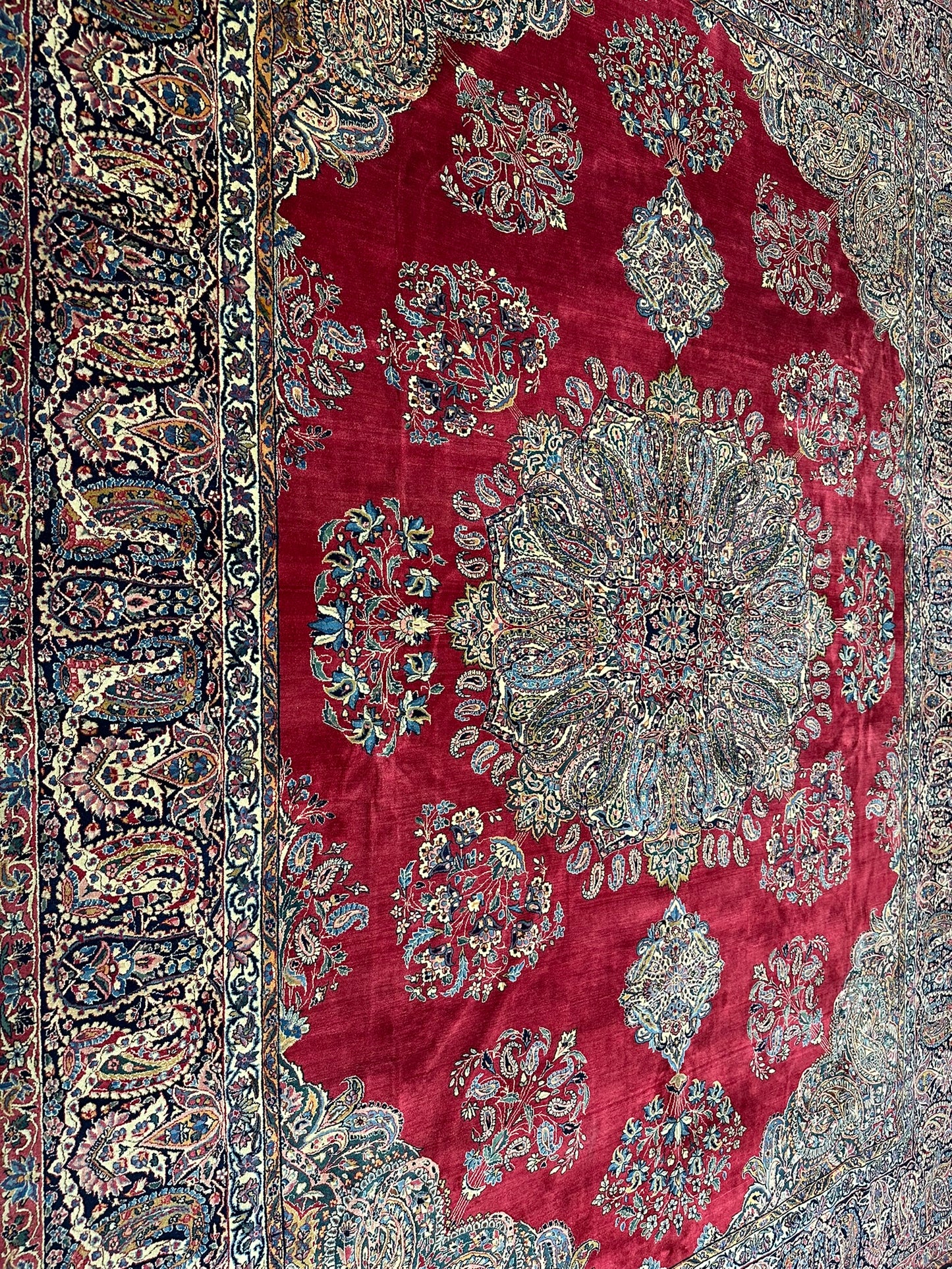 Handgeknüpfter Kirman lawer Orient Palast Teppich 405x295 cm
