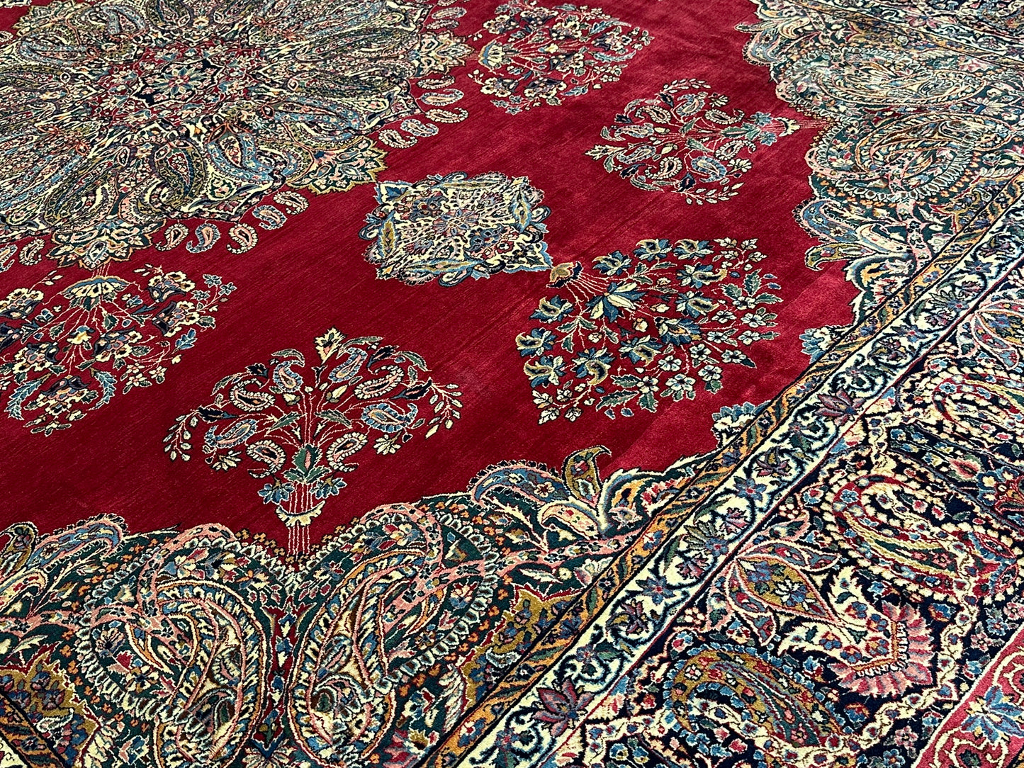 Handgeknüpfter Kirman lawer Orient Palast Teppich 405x295 cm