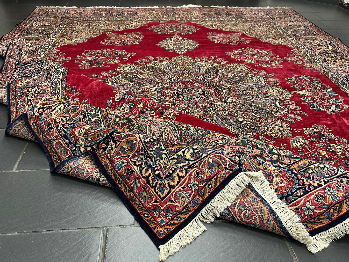 Handgeknüpfter Kirman lawer Orient Palast Teppich 405x295 cm