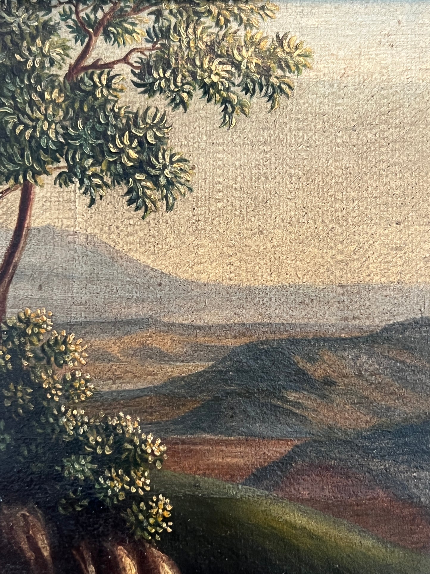 Deutsche Schule (XX) - Ölgemälde - Landschaftsmalerei, Blick ins Tal
