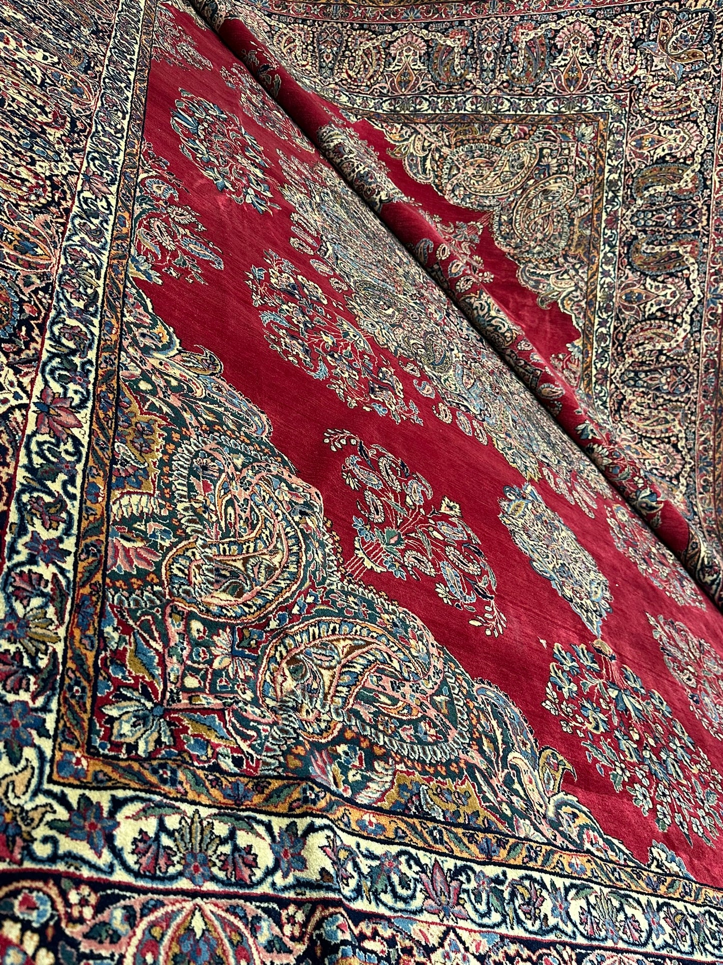 Handgeknüpfter Kirman lawer Orient Palast Teppich 405x295 cm