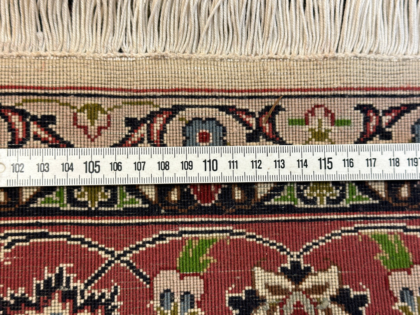 Handgeknüpfter Perser Orientteppich Täbriz 50er mit Seide 202x152cm
