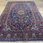 Antik Orientteppich handgeknüpft Keschan Korkwolle  Naturfarben 200x130 cm