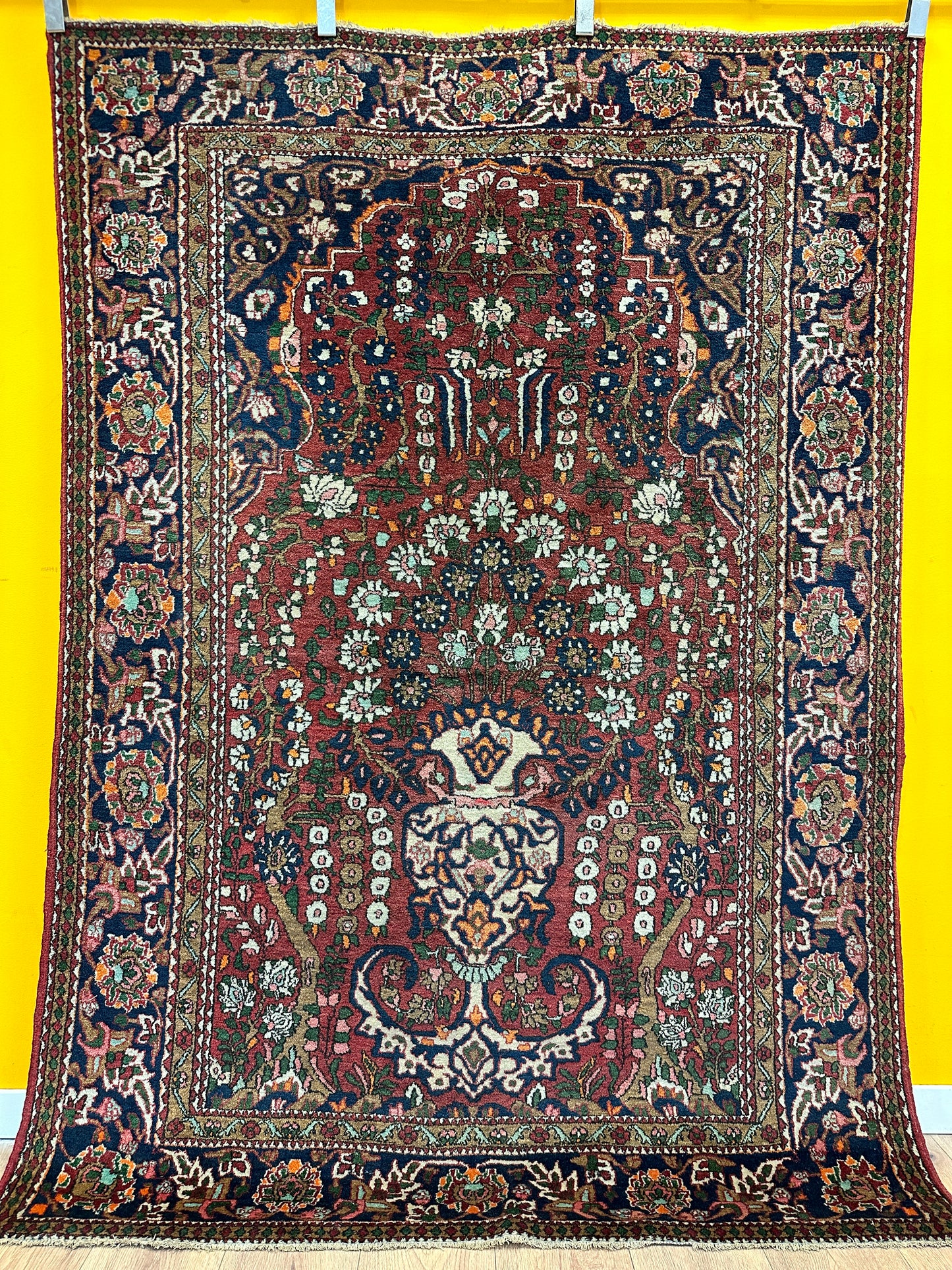 Antiker Handgeknüpfter Perser Orientteppich Isfahan  204x144cm