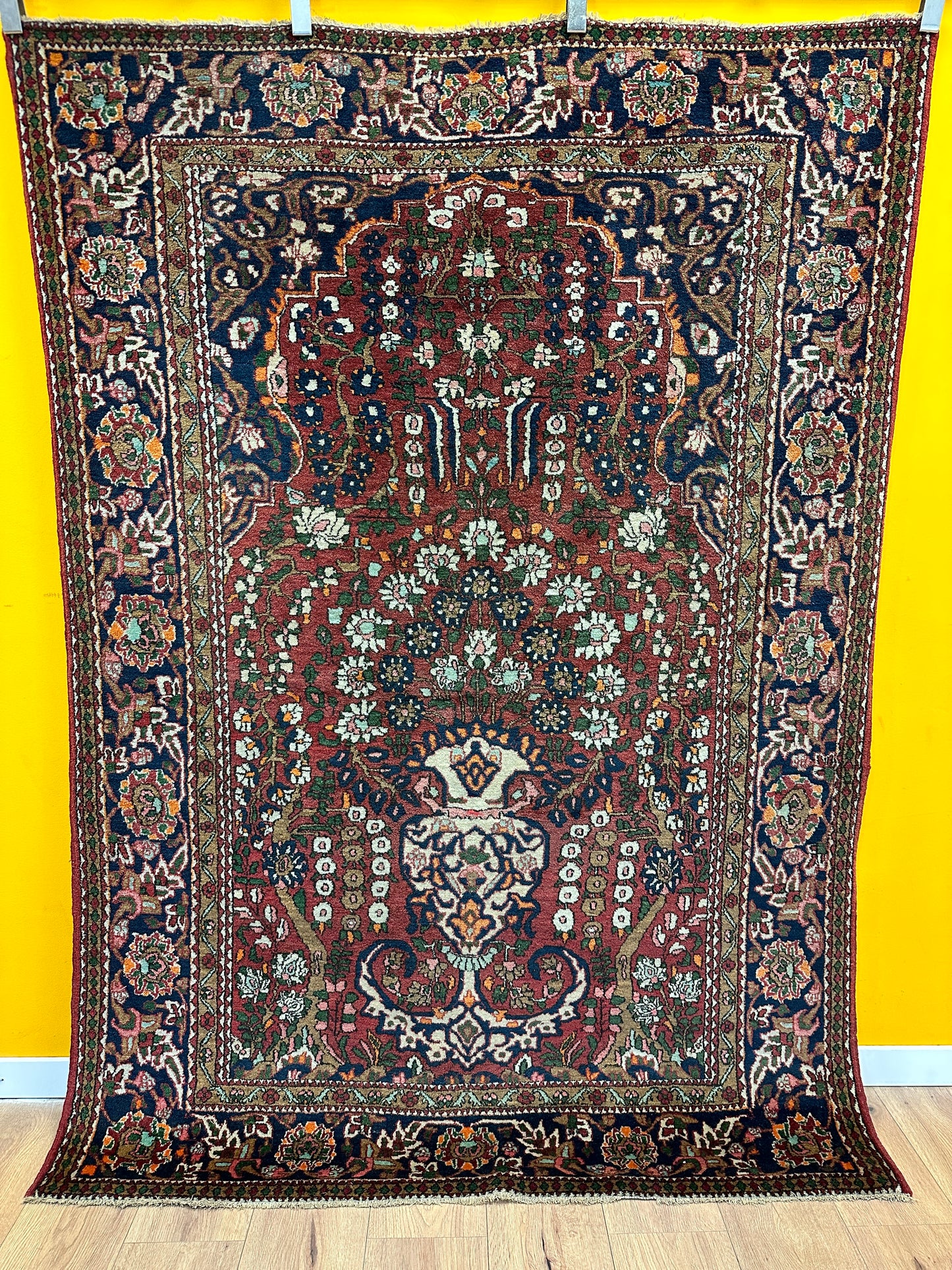 Antiker Handgeknüpfter Perser Orientteppich Isfahan  204x144cm