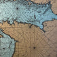 Kartografie Grafik, Carte de La Mer Baltique Finnischer Meerbusen 32x40cm