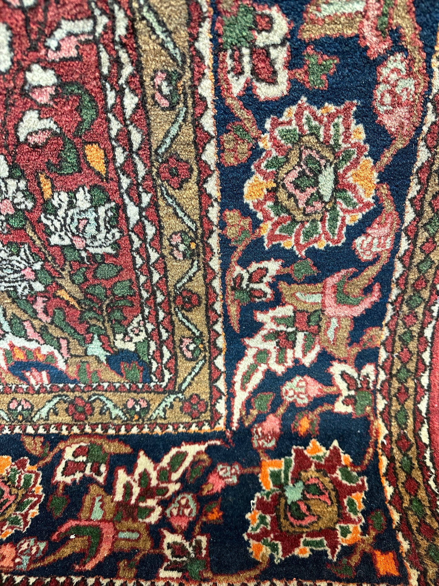 Antiker Handgeknüpfter Perser Orientteppich Isfahan  204x144cm