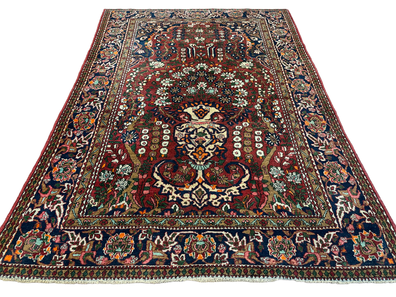 Antiker Handgeknüpfter Perser Orientteppich Isfahan  204x144cm