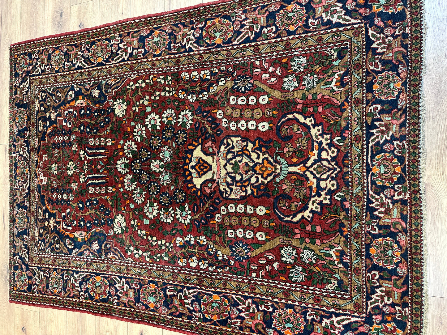 Antiker Handgeknüpfter Perser Orientteppich Isfahan  204x144cm