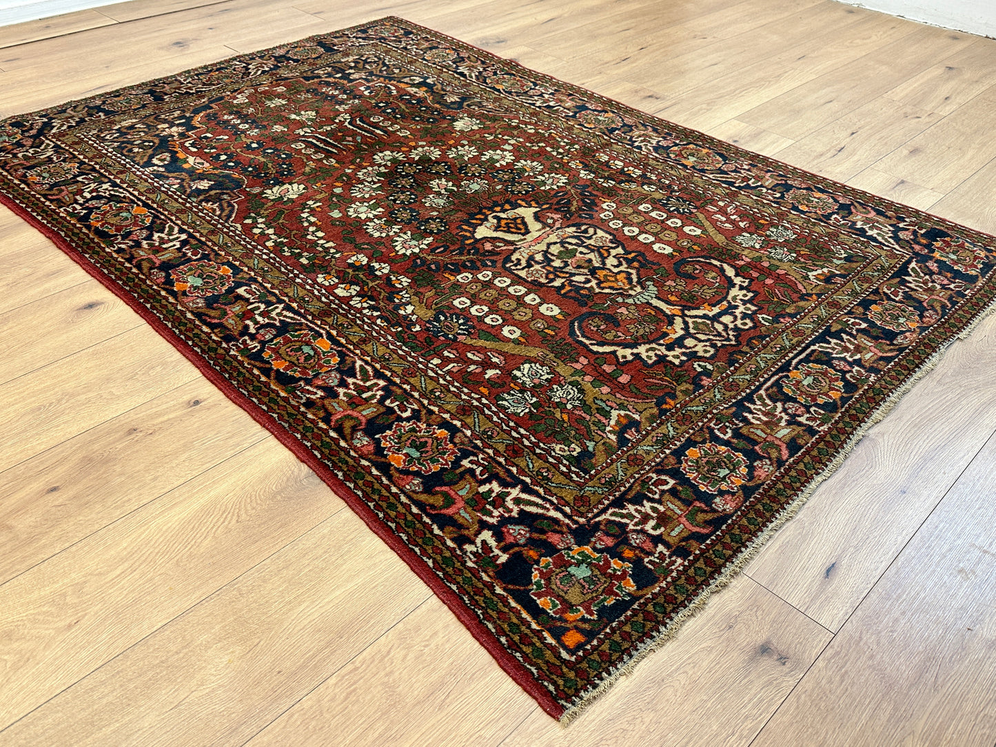 Antiker Handgeknüpfter Perser Orientteppich Isfahan  204x144cm