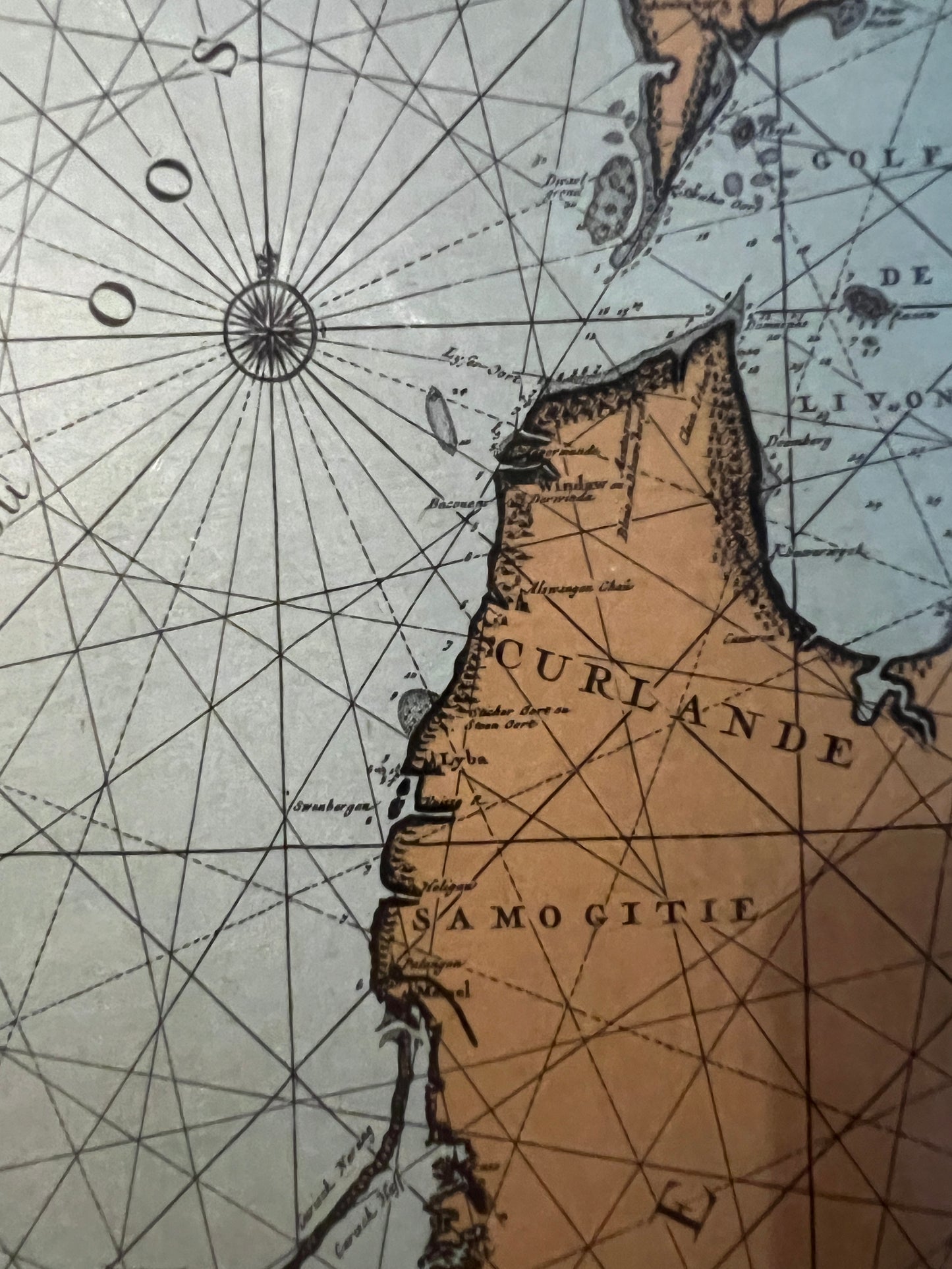Kartografie Grafik, Carte de La Mer Baltique Finnischer Meerbusen 32x40cm