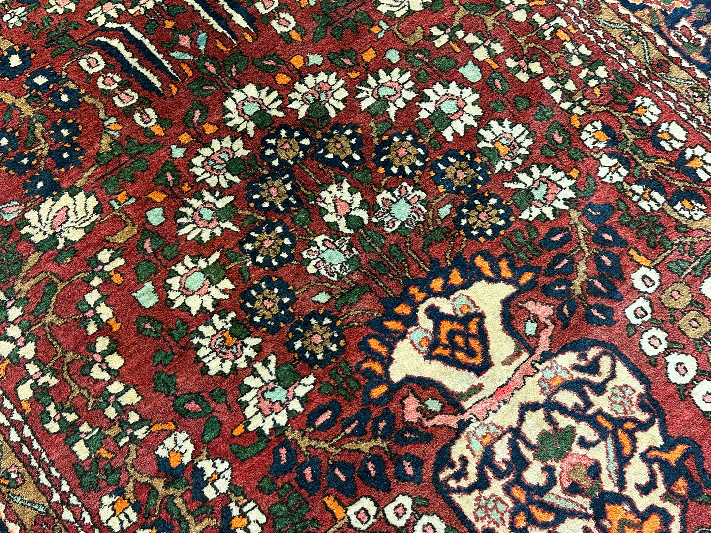 Antiker Handgeknüpfter Perser Orientteppich Isfahan  204x144cm