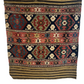 Antik Orientteppich handgewebt Türkei Kelim Naturfarben 120x100 cm