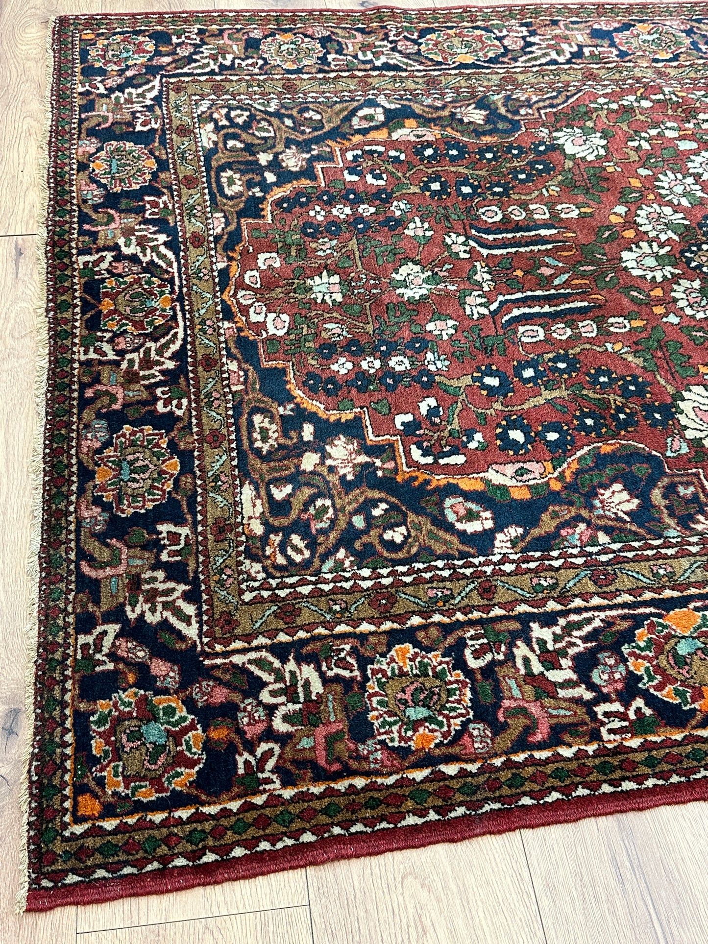 Antiker Handgeknüpfter Perser Orientteppich Isfahan  204x144cm