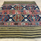 Antik Orientteppich handgewebt Türkei Kelim Naturfarben 120x100 cm