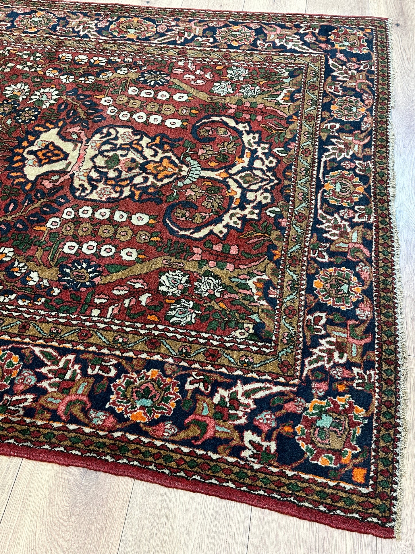 Antiker Handgeknüpfter Perser Orientteppich Isfahan  204x144cm