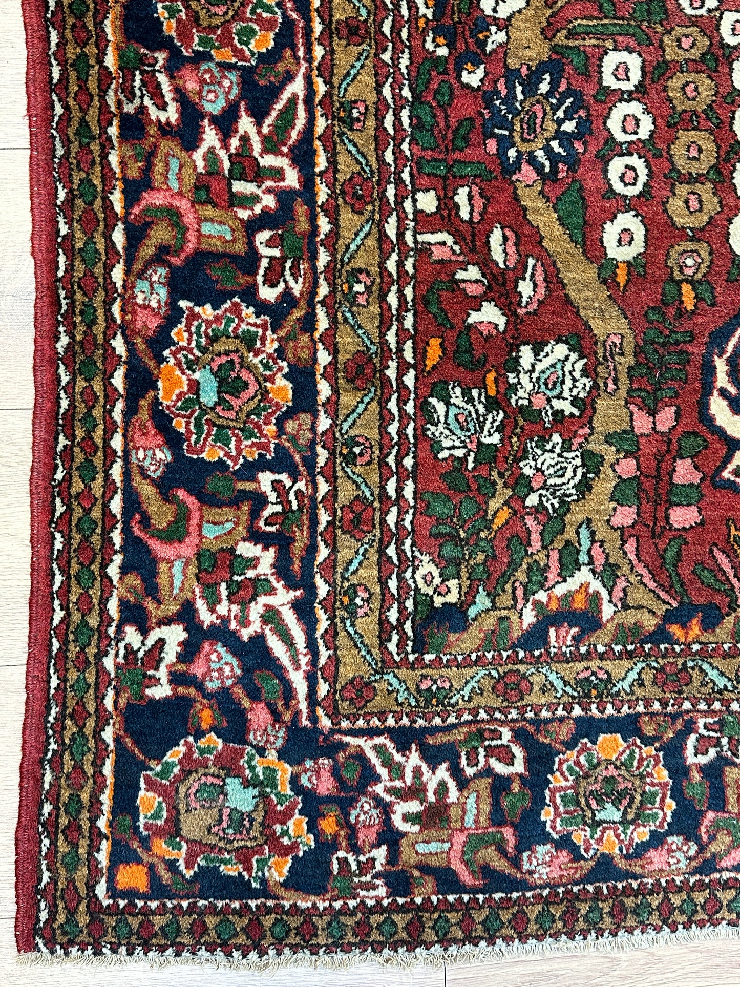 Antiker Handgeknüpfter Perser Orientteppich Isfahan  204x144cm