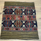Antik Orientteppich handgewebt Türkei Kelim Naturfarben 120x100 cm