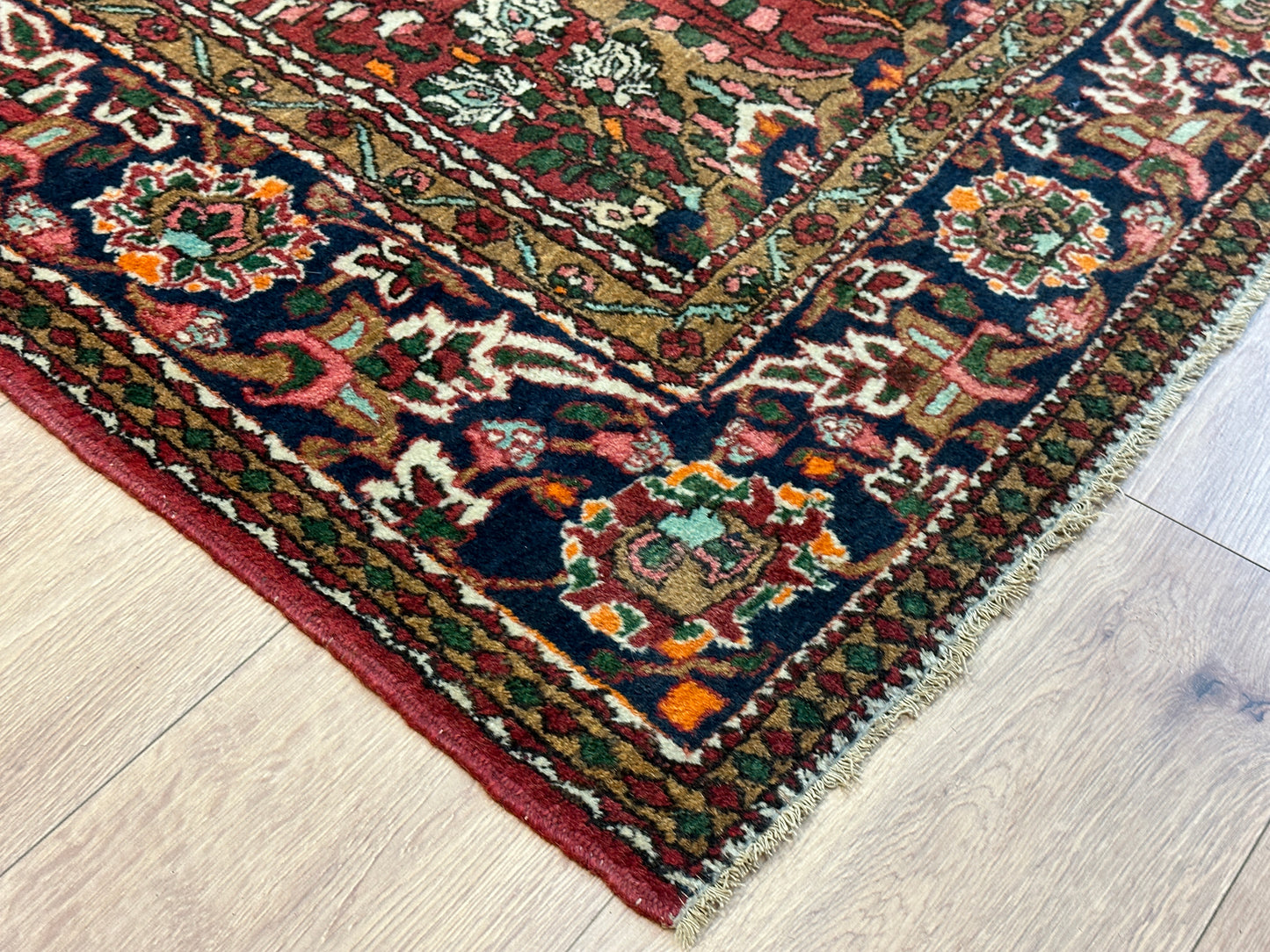 Antiker Handgeknüpfter Perser Orientteppich Isfahan  204x144cm