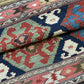 Antik Orientteppich handgewebt Türkei Kelim Naturfarben 120x100 cm