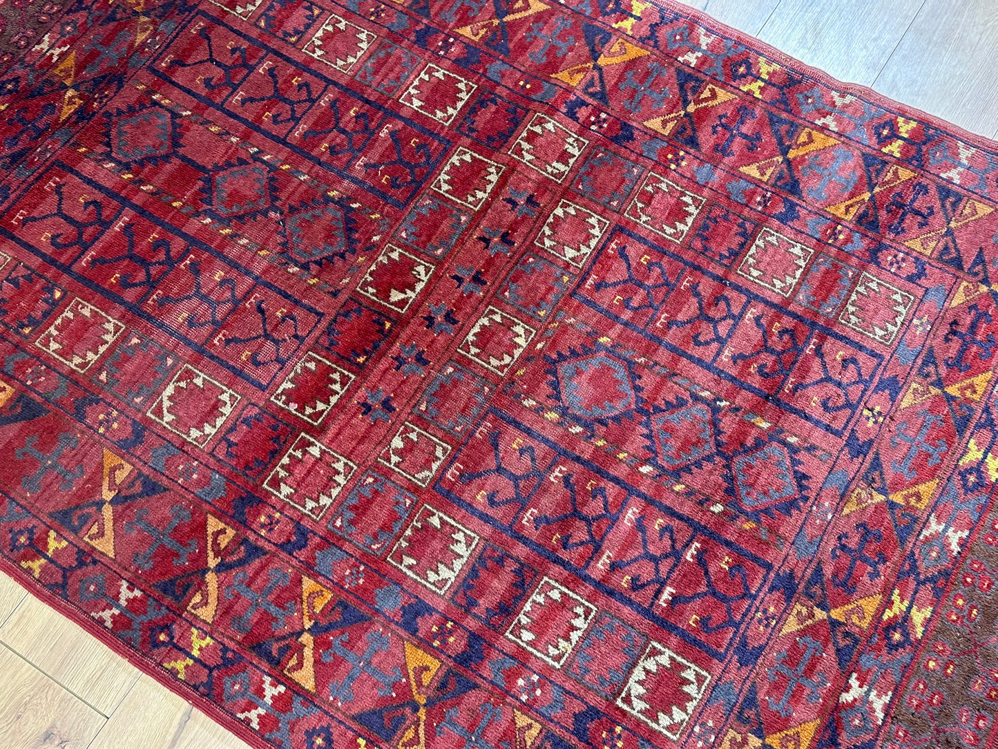 Antik Orientteppich handgeknüpft Afghan Hadjlu  200x125 cm