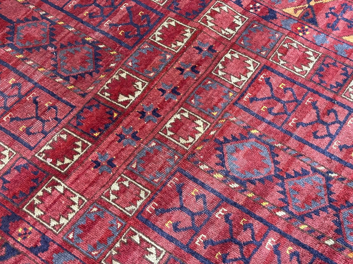 Antik Orientteppich handgeknüpft Afghan Hadjlu  200x125 cm