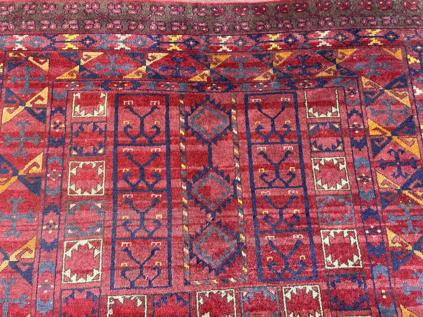 Antik Orientteppich handgeknüpft Afghan Hadjlu  200x125 cm