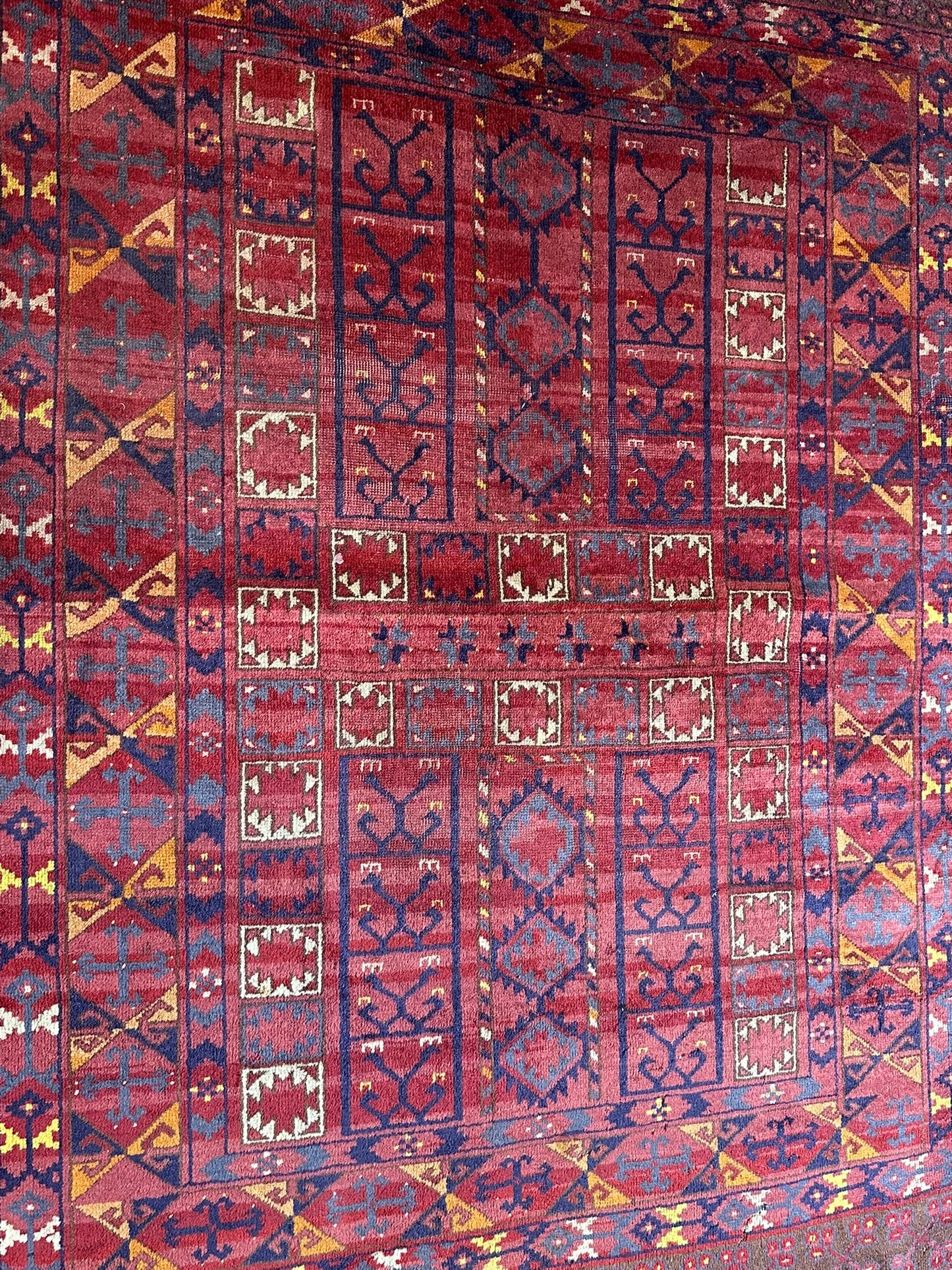 Antik Orientteppich handgeknüpft Afghan Hadjlu  200x125 cm