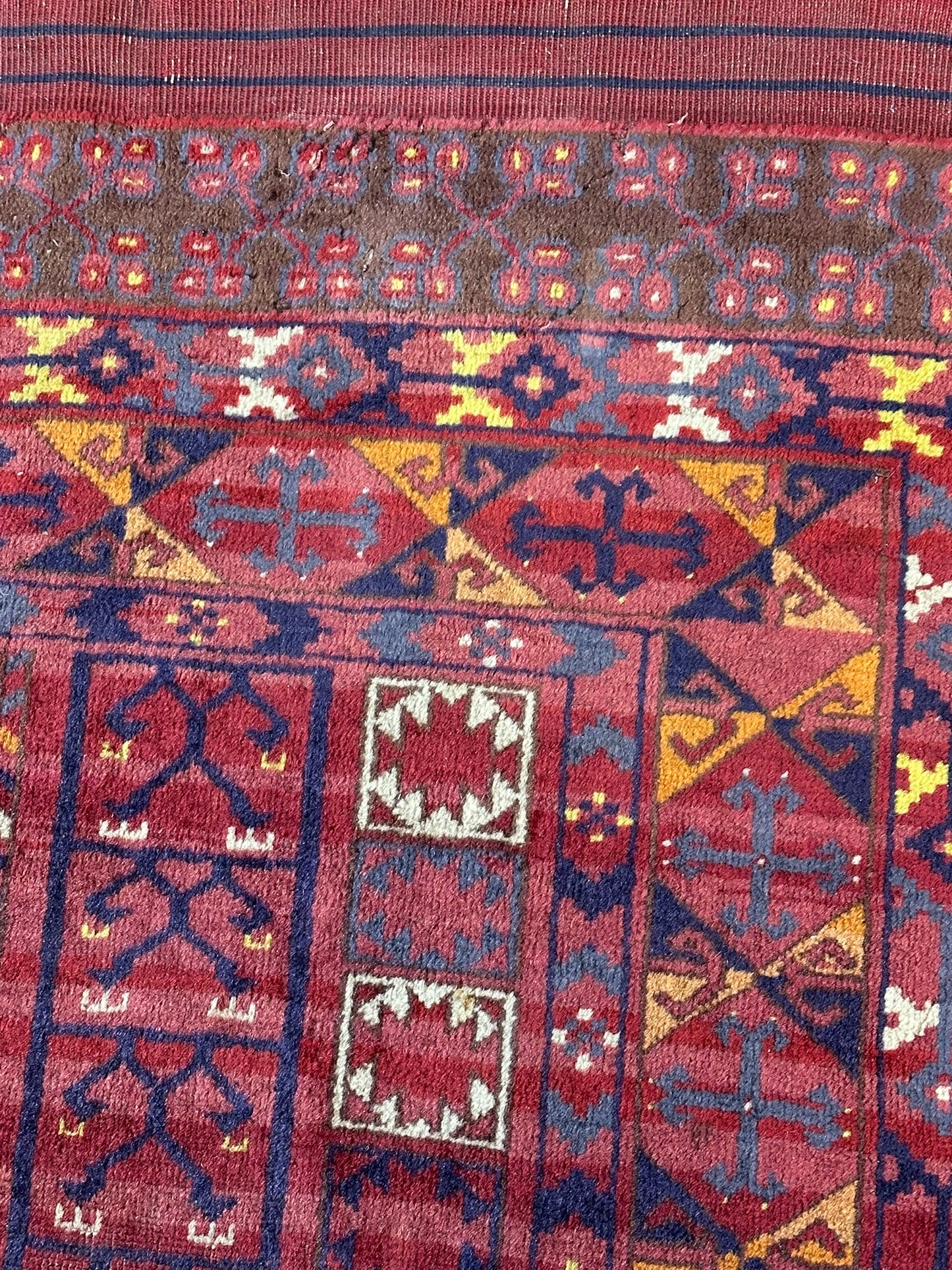 Antik Orientteppich handgeknüpft Afghan Hadjlu  200x125 cm