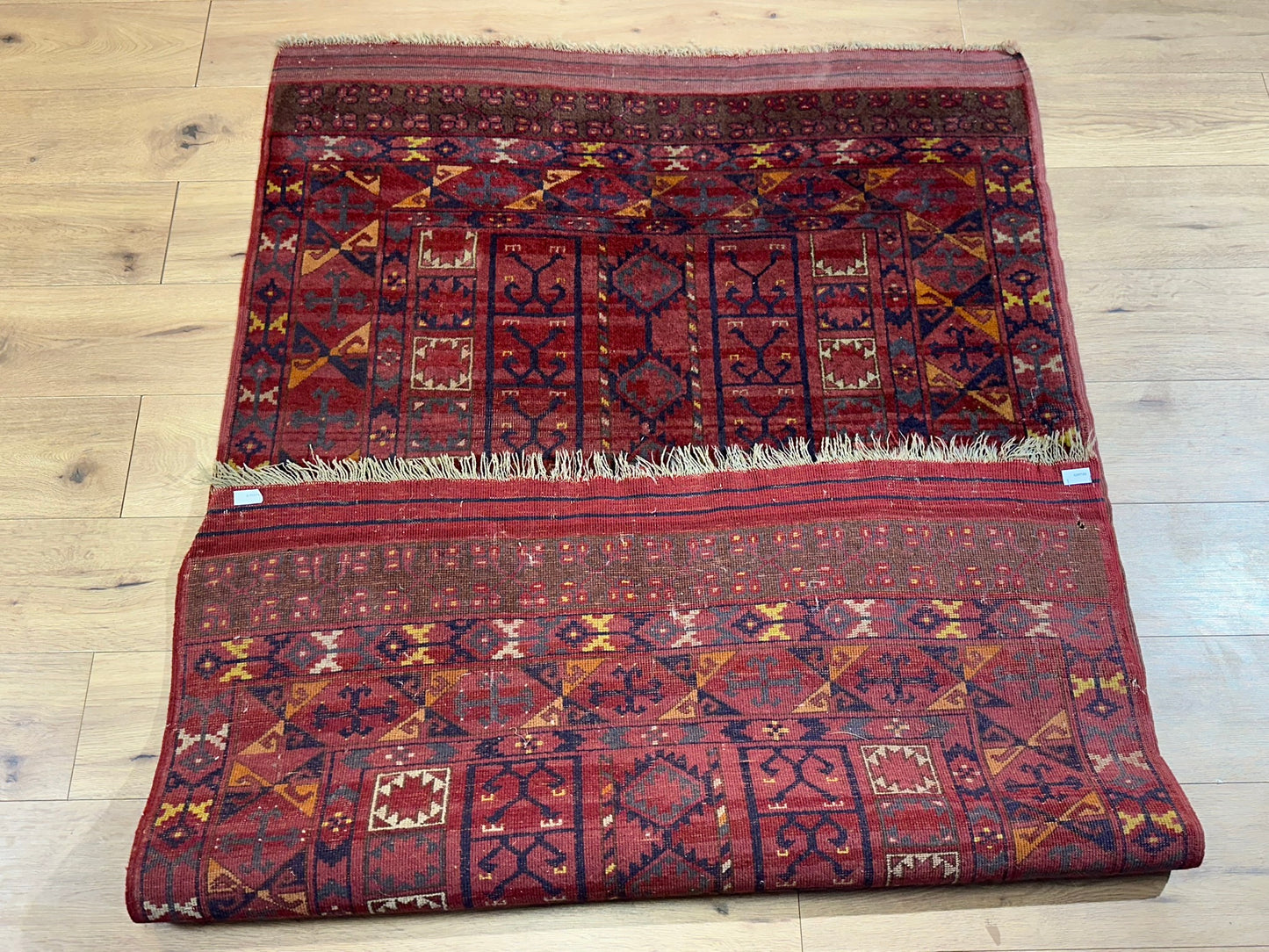 Antik Orientteppich handgeknüpft Afghan Hadjlu  200x125 cm